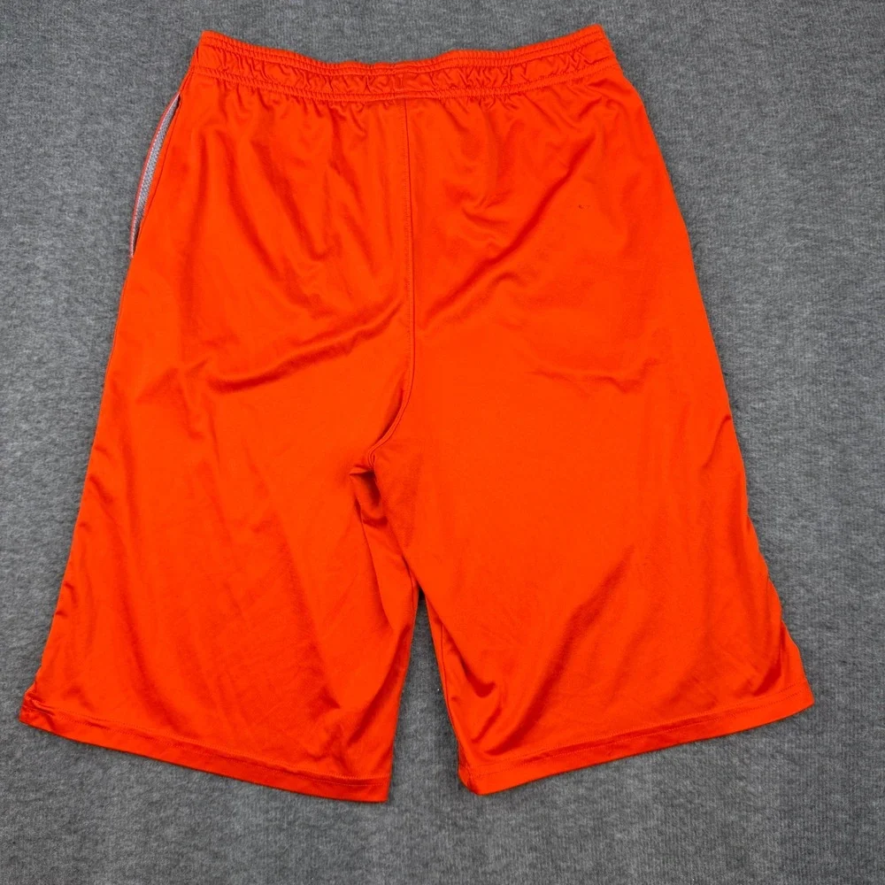 Under Armour Basketball Shorts Mens YXL‎ Orange Navy Blue Athletic Loose Fit
